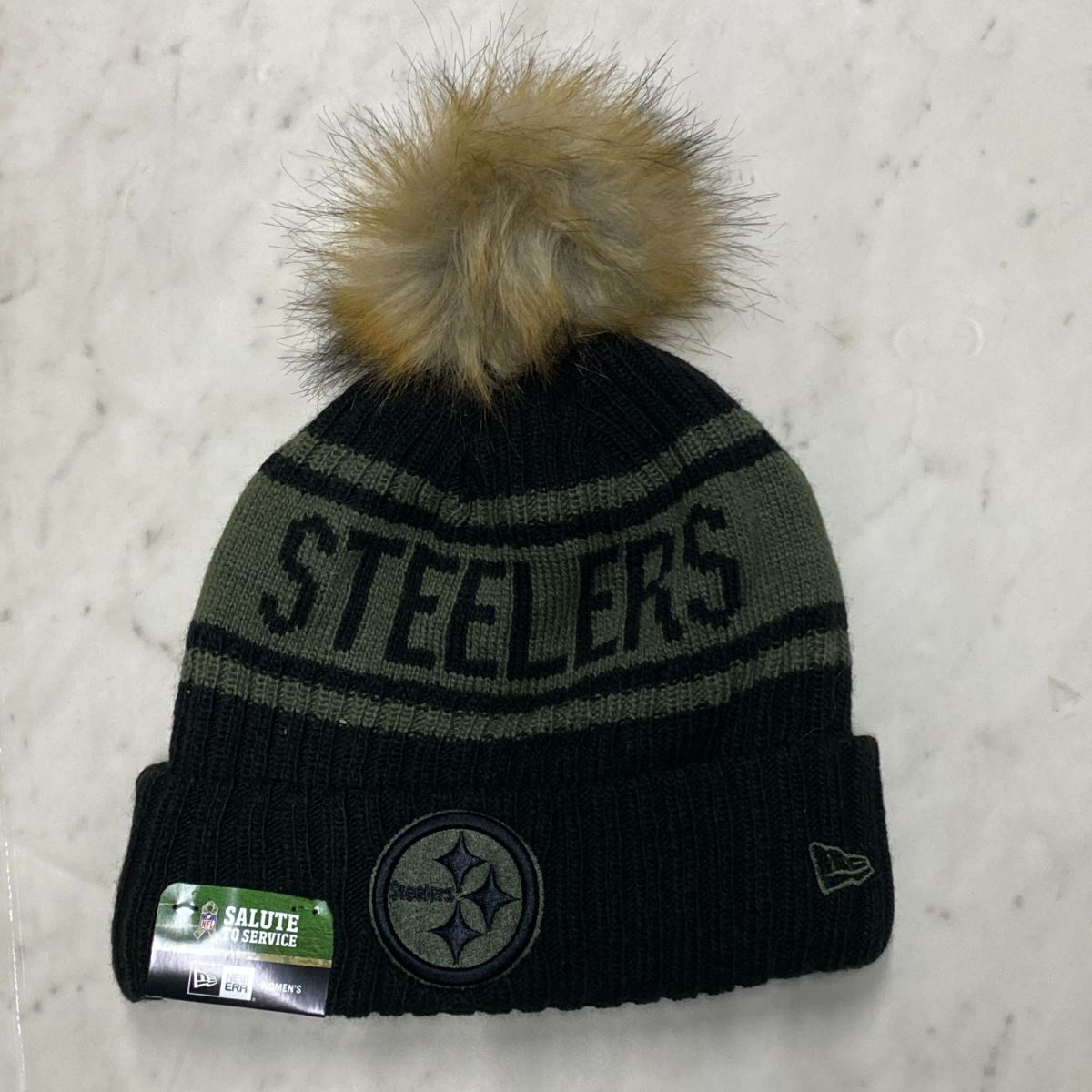 Salute to Service ニューエラ NEWERA ポンポン ニット帽 NFL ピッツバーグ スティーラーズ Steelers