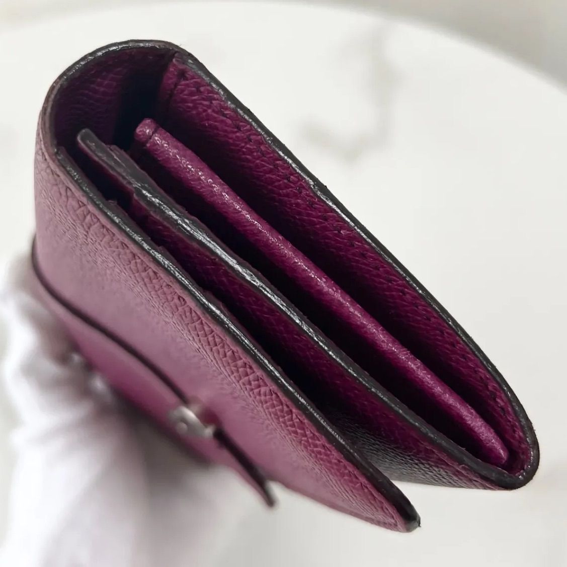 トッズ TODS TOD'S 財布 長財布 紫 パープル ピンクパープル