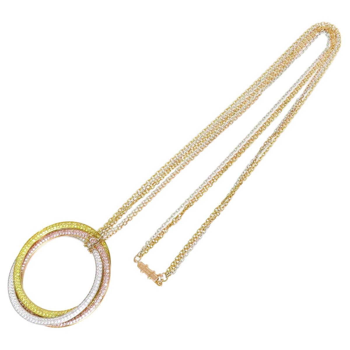 カルティエ トリニティ ダイヤモンド ネックレス HP300078 750 (K18YG  