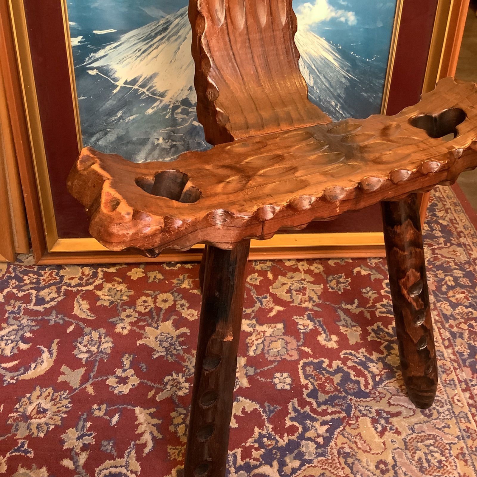 スペイン ビンテージ シェファードチェア 羊飼いの椅子 三本脚