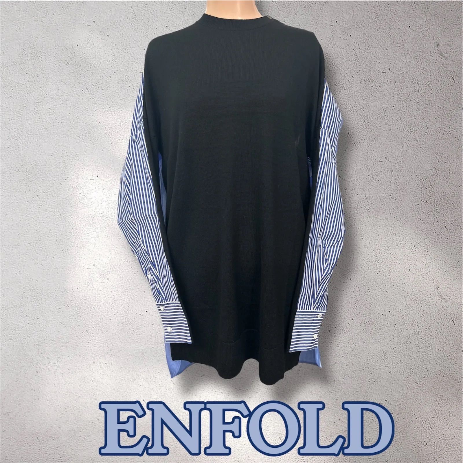 ENFOLD シャツドッキングプルオーバーニット エンフォルド 38 美品