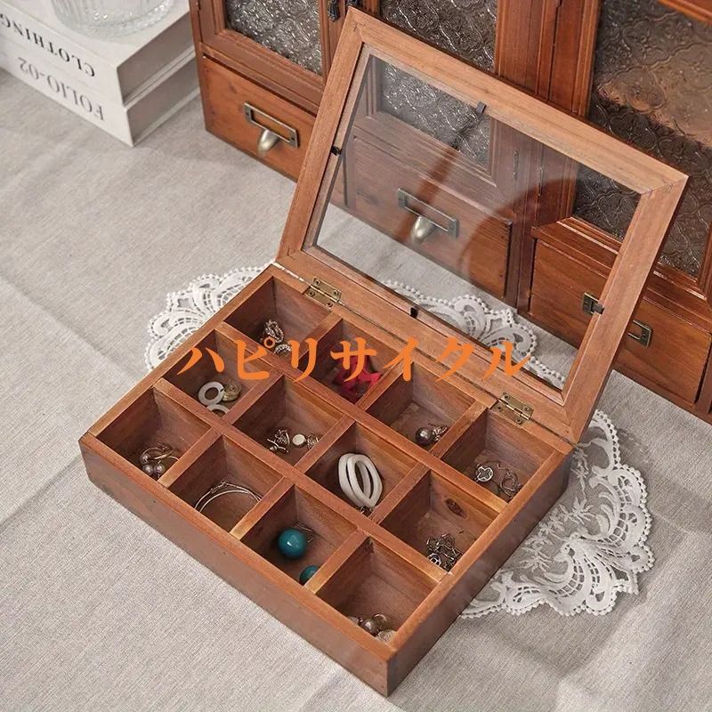 新品・未使用 アクセサリーケース 木製 ジュエス 収納ボックス