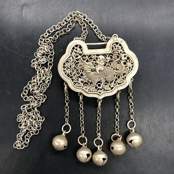 銅細工 麒麟送子鎖 長命富貴鎖 装飾品 工芸品 美術品 置物 銅細工 麒麟送子鎖 長命富貴鎖 装飾品 工芸品 美術品 置物