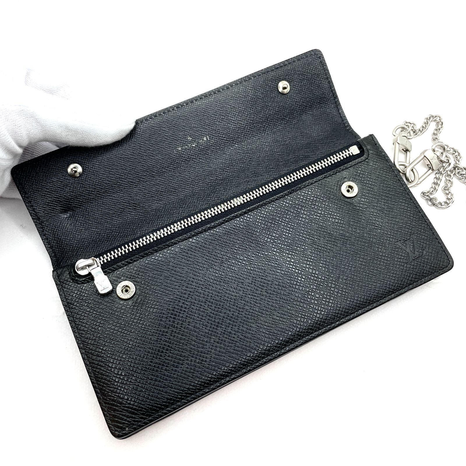 美品 ルイヴィトン 長財布 タイガ アコルディオン レザー