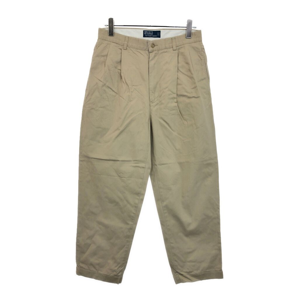 90s ラルフローレン 2タック チノパン ポロチノ ベージュ W30 90年代 Polo by Ralph Lauren ポロ ラルフローレン 2タック