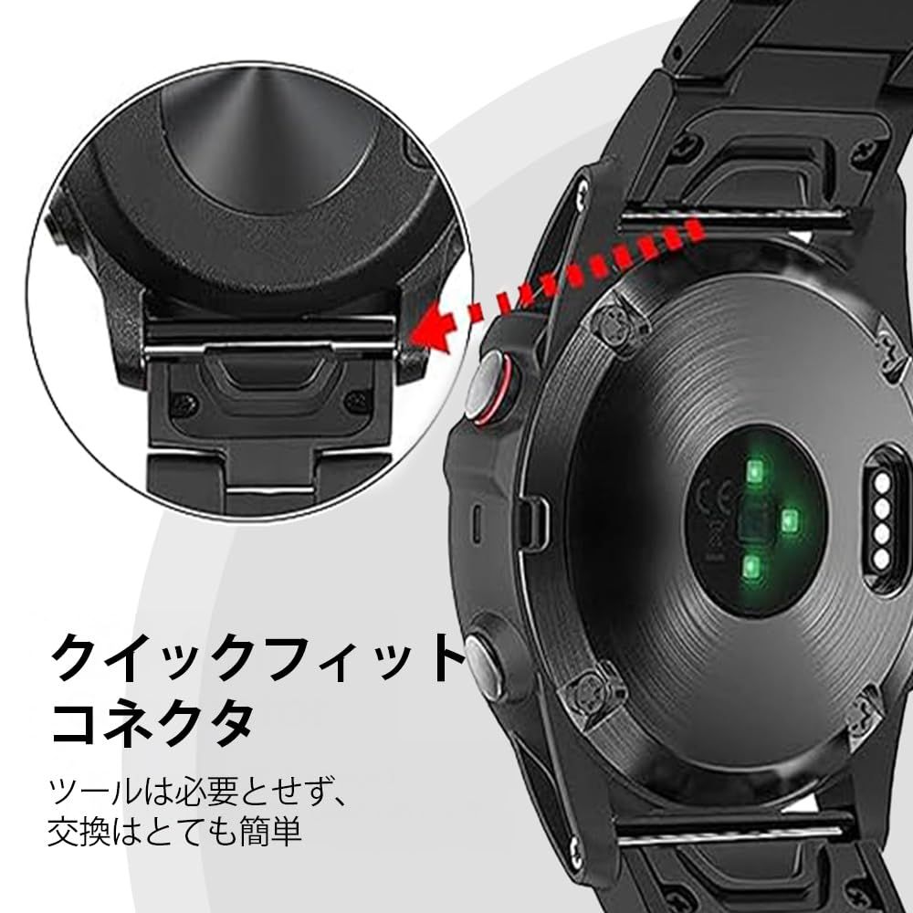 【新品未使用】ガミンQuickFitバンド26mm チタン クイックフィット 22 ミリメートル 26 ミリメートルチタン時計