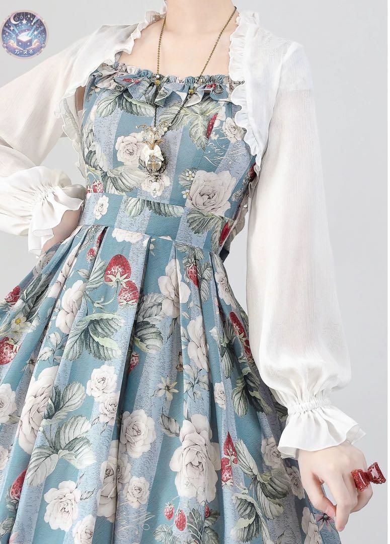 爽やかデザイン クラシカルロリータ風シンプルワンピース