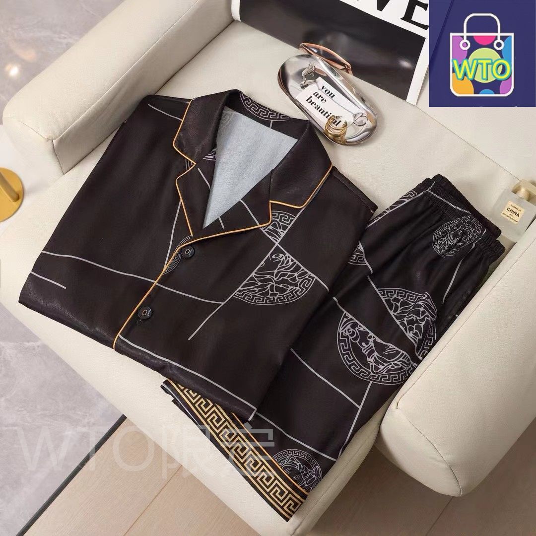 【国内発送】VERSACE シルク混紡パンツ 90_1002476-