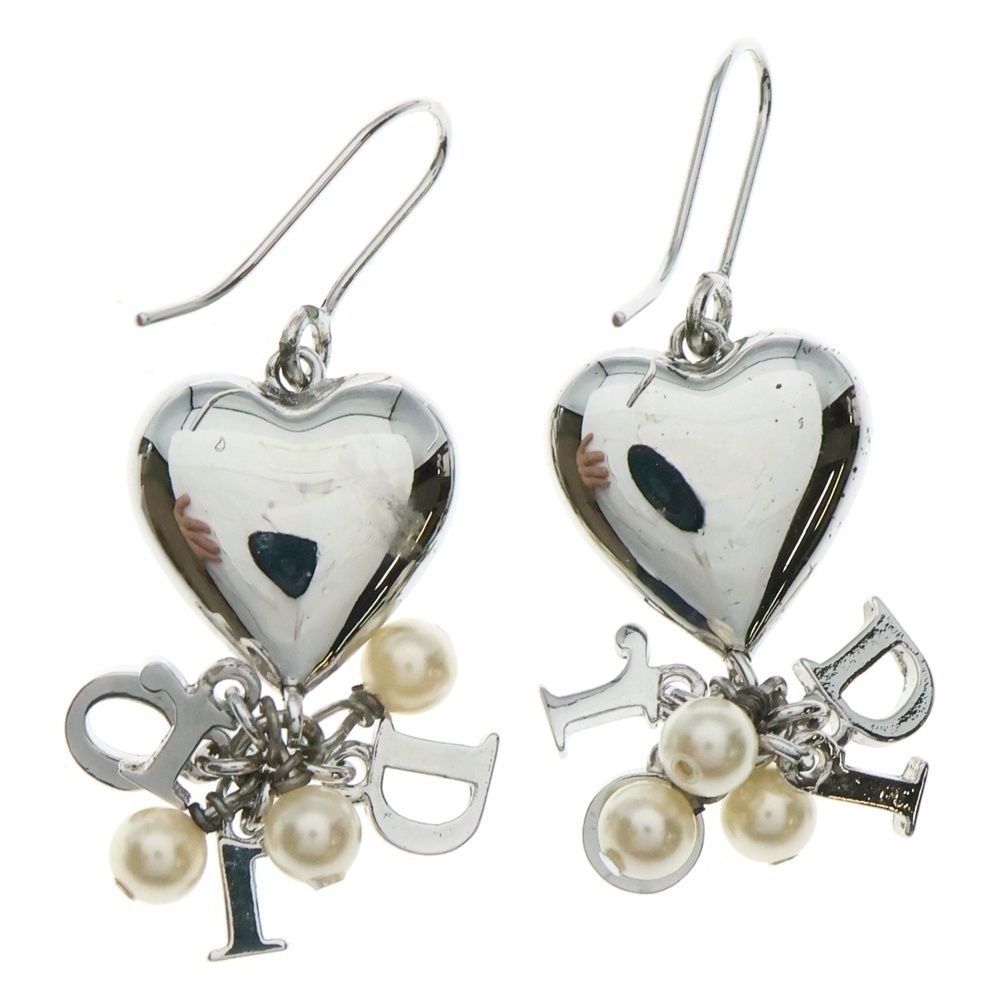 DIOR ディオール ピアス イヤーアクセサリー ハート ロゴ シルバー