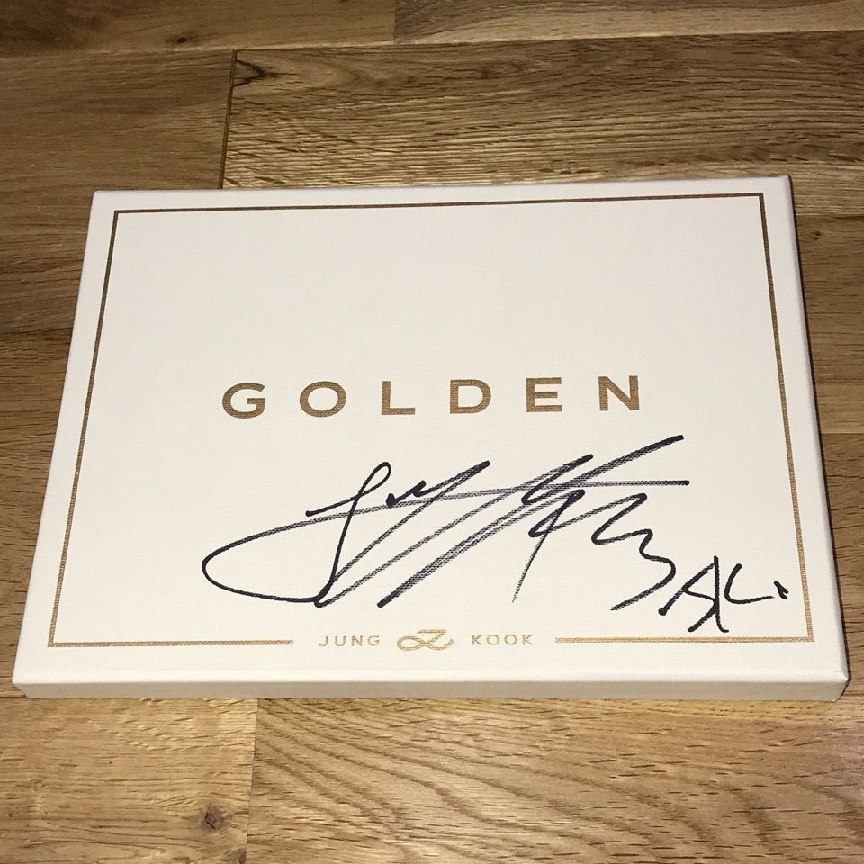 ジョングク(BTS) 直筆サイン「GOLDEN」SOLID ver.CDコメントricoshopサイングッズ