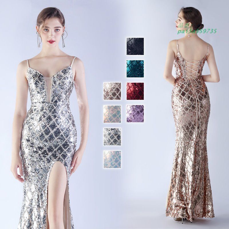 ドレス マーメイドドレス パーティードレス マーメイドラインドレス イブニングドレス ウェディングドレス 二次会 ウエディングドレス結婚式 発表会 pai5a559735