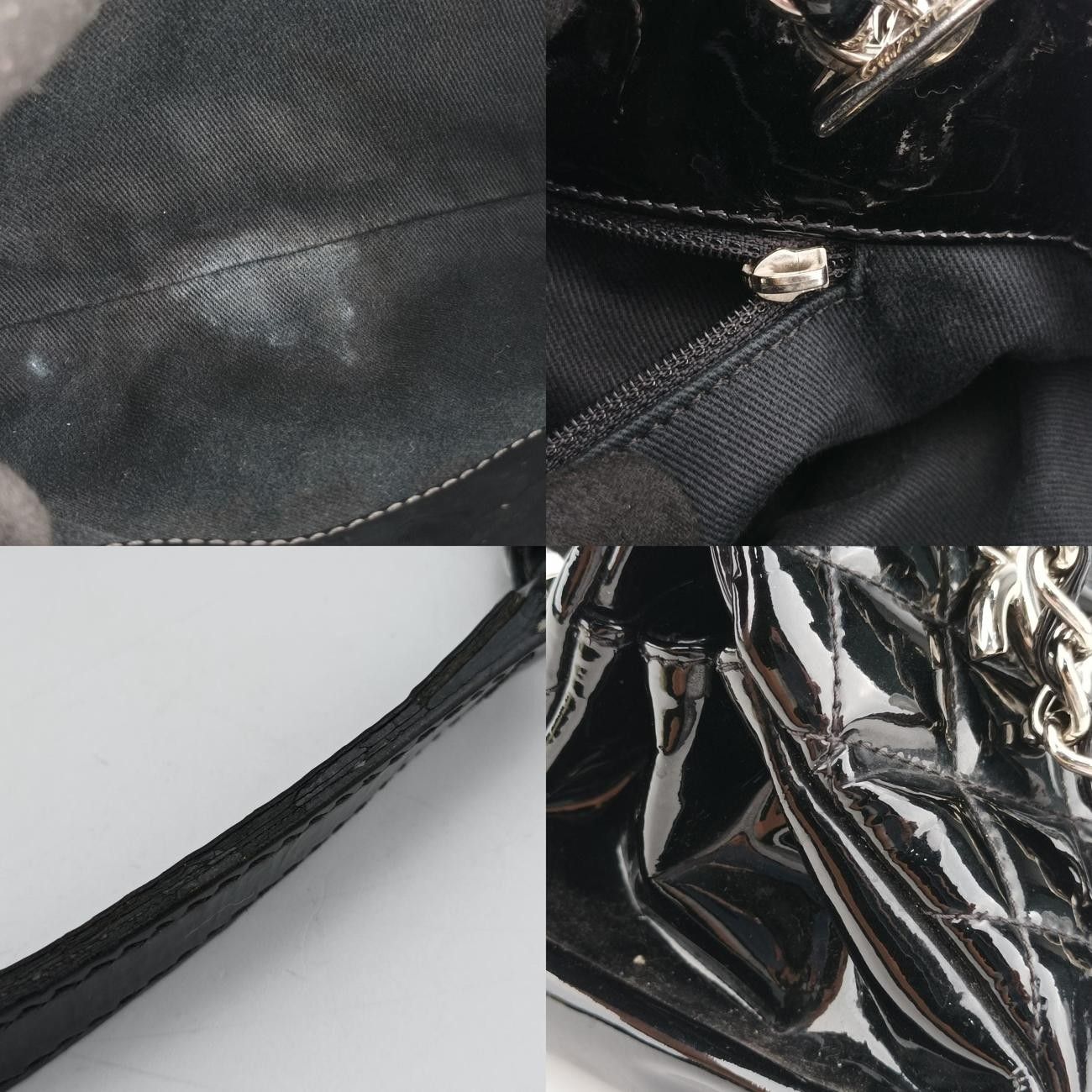 国内生産 シャネルChanelマドモアゼル ボーリングブラックパテントA5055716102669