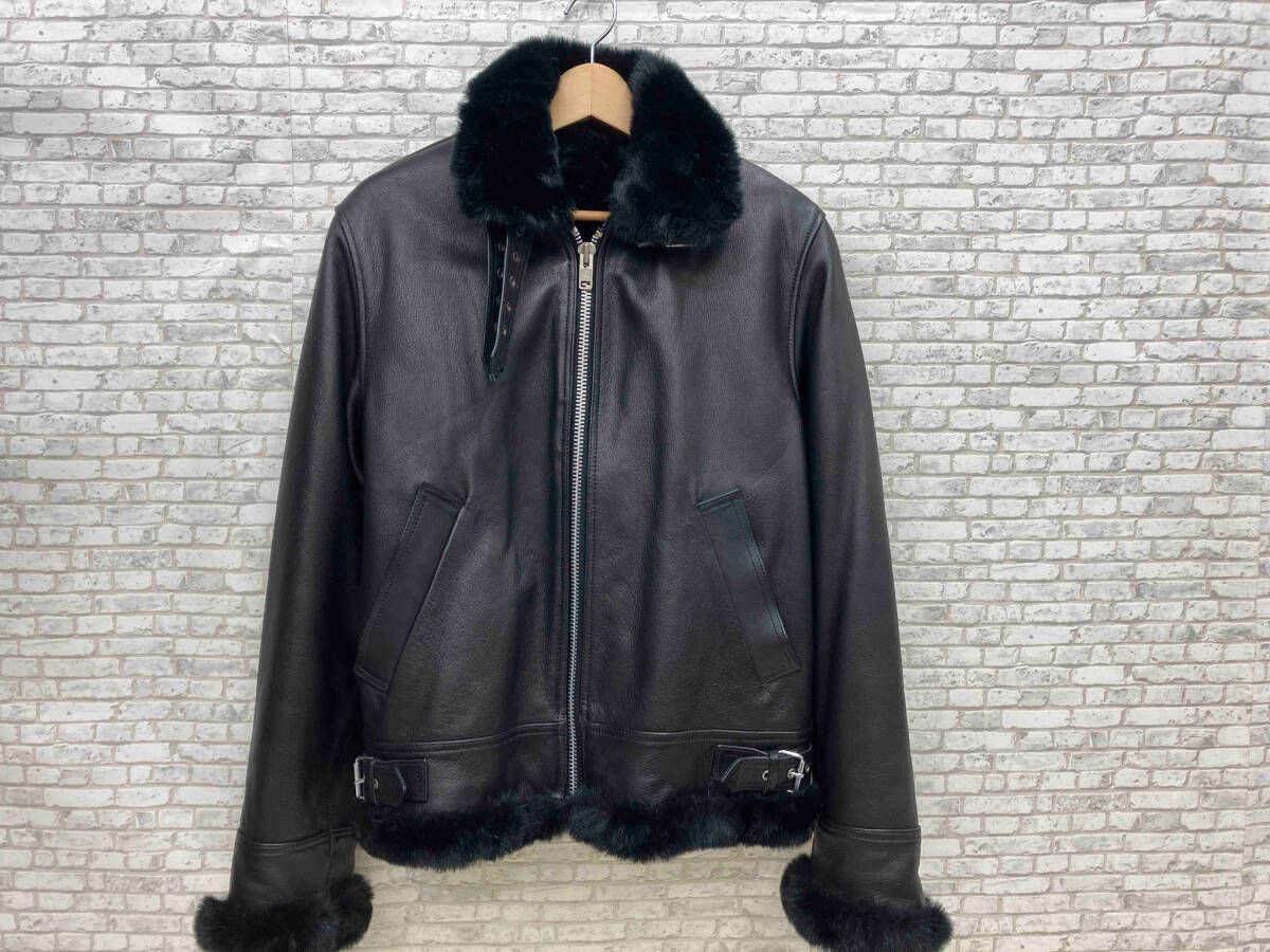 HORN WORKS ホーンワークス B-3 レザージャケット サイズ記載なし ブラック
