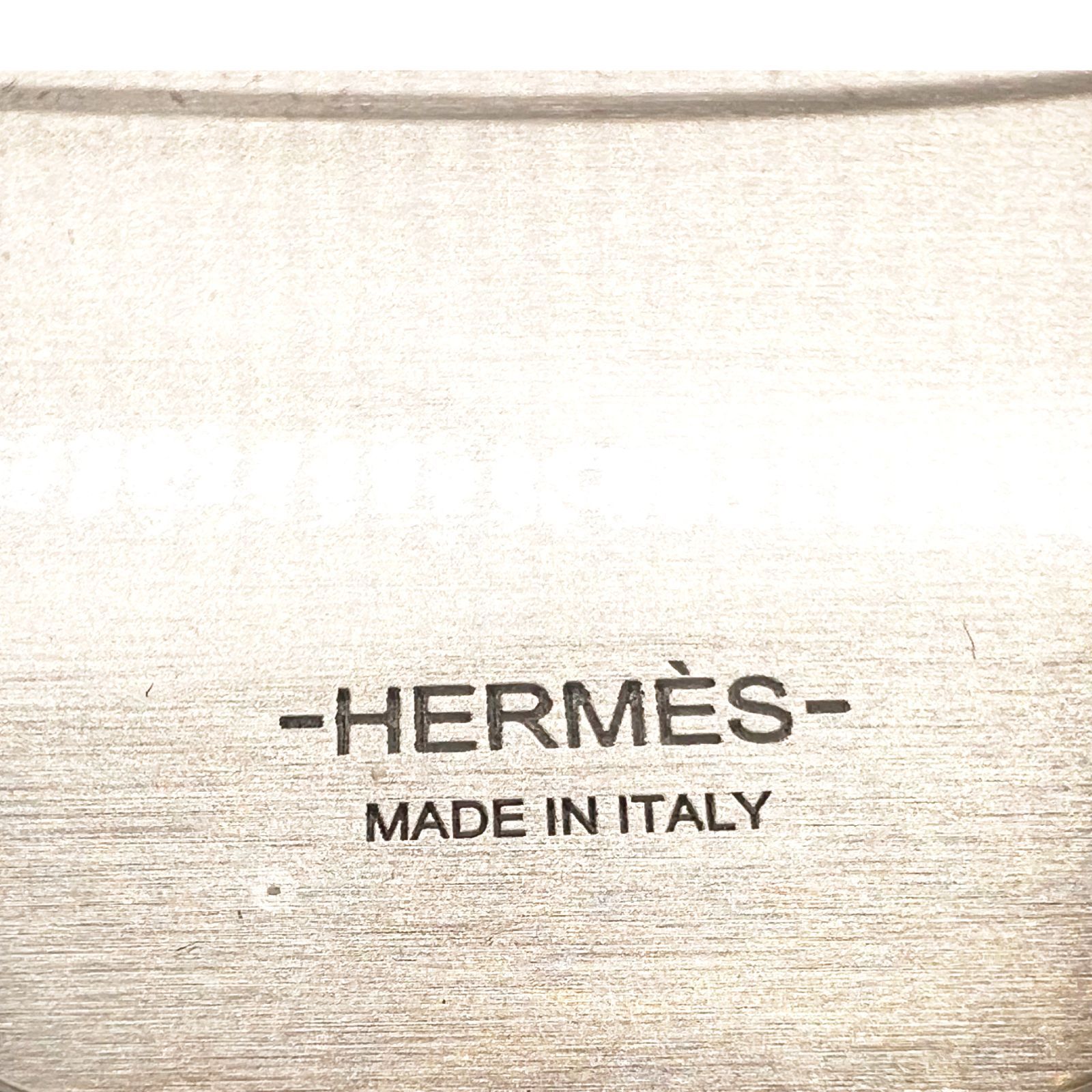 HERMES エルメス ブローチ メタル レザー 白 メンズ レディース - メルカリ