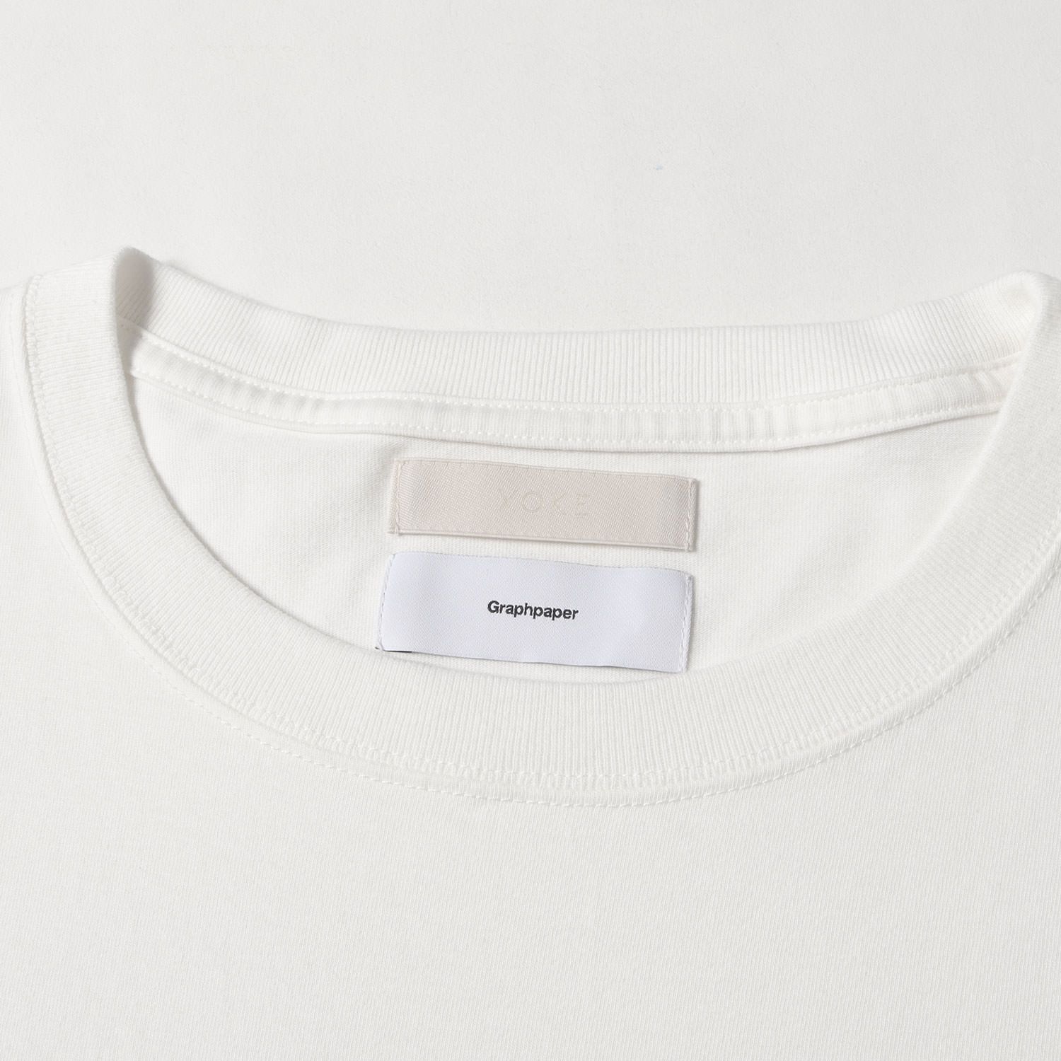 YOKE for Graphpaper EMBROIDERED ロングTシャツ 心地良い着心地と色に包まれる。グラフペーパーとヨークがコラボ