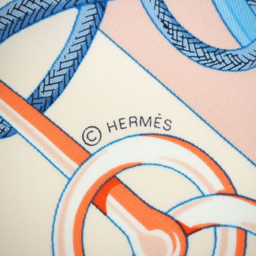 HERMES/エルメス カレ90 Cliquetis カチカチ 剣柄 スカーフ ホワイト