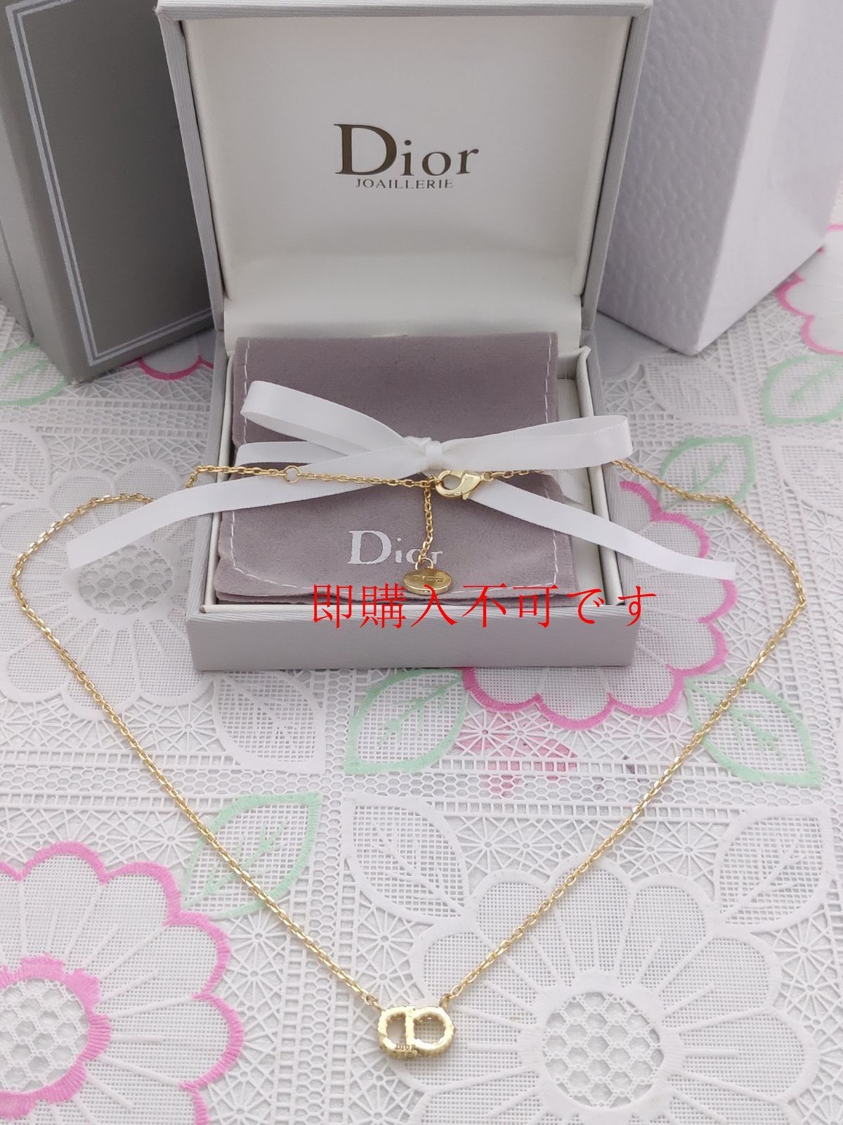 極美品！クリスチャンディオール/Dior　ネックレス　CLAIR D LUNE ネックレス　 CDロゴ　ゴールド メタルネックレス　大人気　レディース☆ 　新品未使用