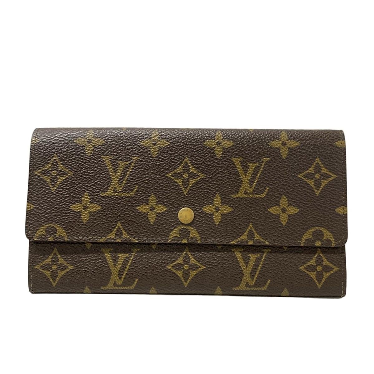 LOUIS VUITTON ルイヴィトン 長財布 モノグラム ポシェット ポルト モネ クレディ M61725 レザー