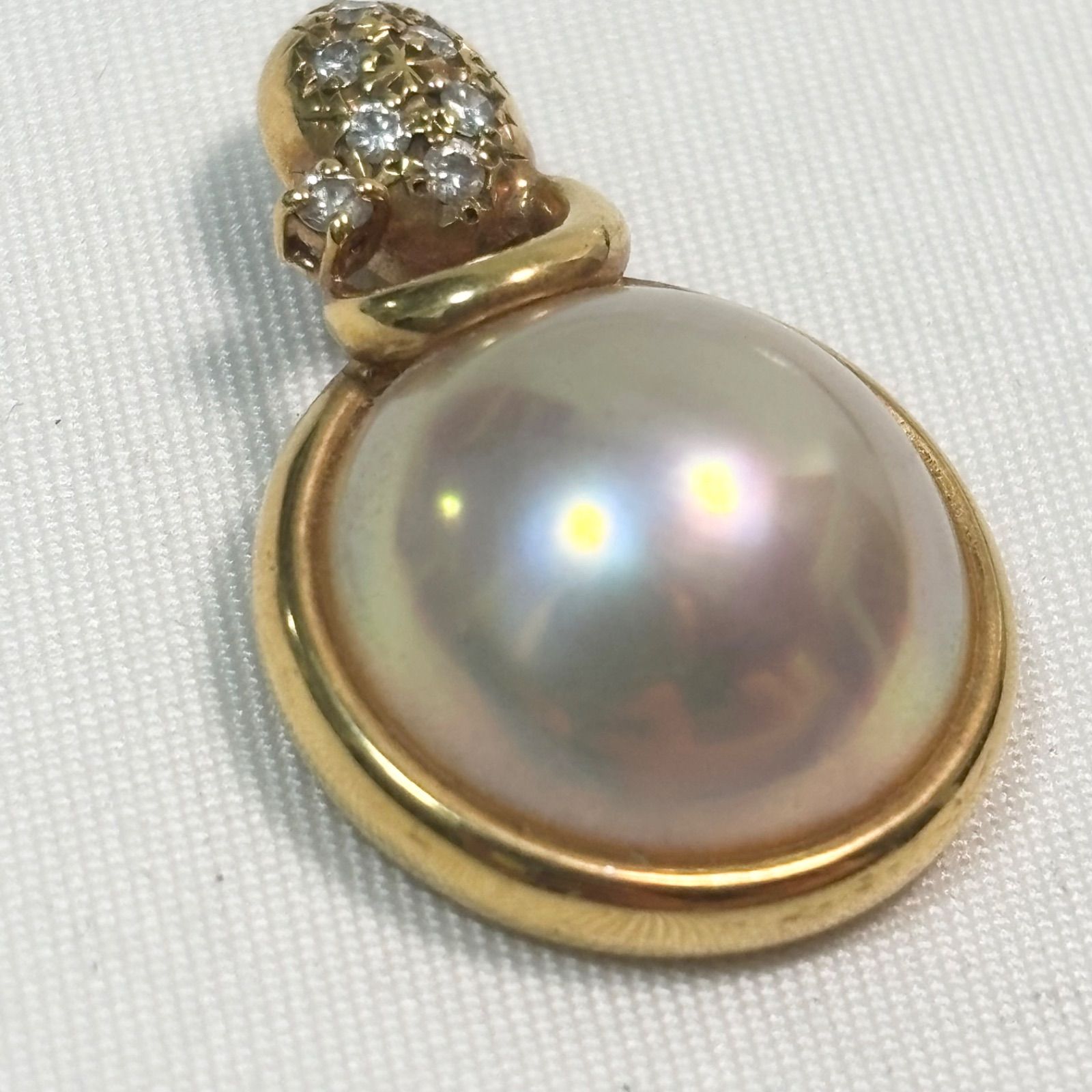 TASAKI 田崎真珠　マベパール　ペンダントトップ＆ブローチ　K18 2025人気の TASAKI K18 ペンダントトップ＆ブローチ マベパール
