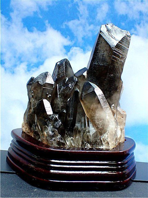 約：1210g AAA級【魔除け】◇天然モリオン(黒水晶）クラスター