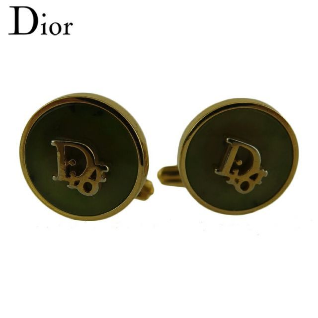 ディオール Dior カフス ロゴ スウィヴル式 ゴールド レディース 中古