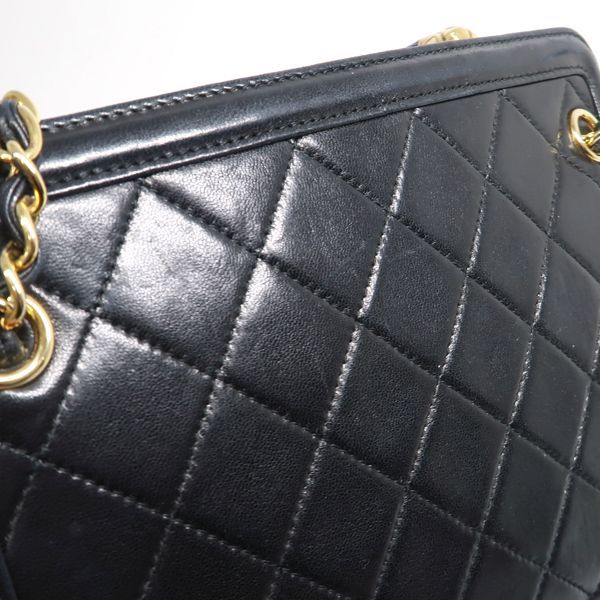 CHANEL チェーンバッグ 黒 マトラッセ フリンジ ショルダーバッグ