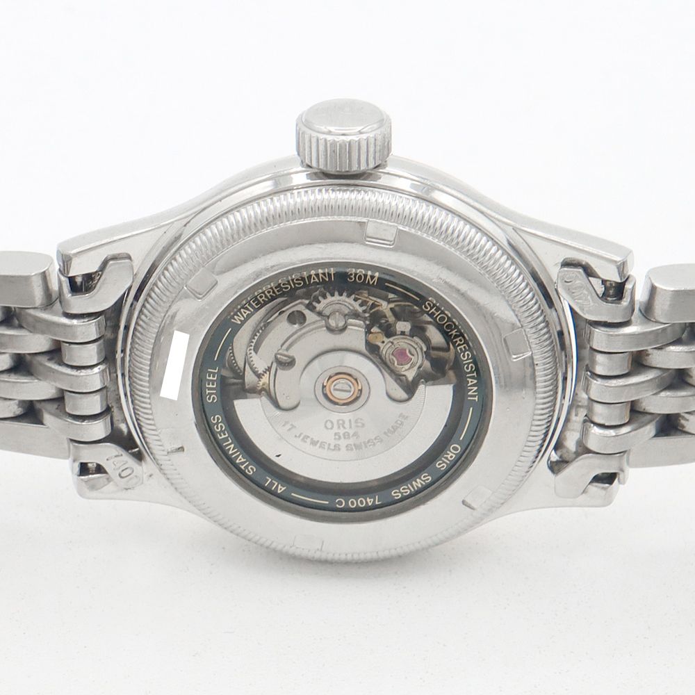 ORIS オリス ビッグクラウン ポインターデイト 7400C 裏スケ シルバー  