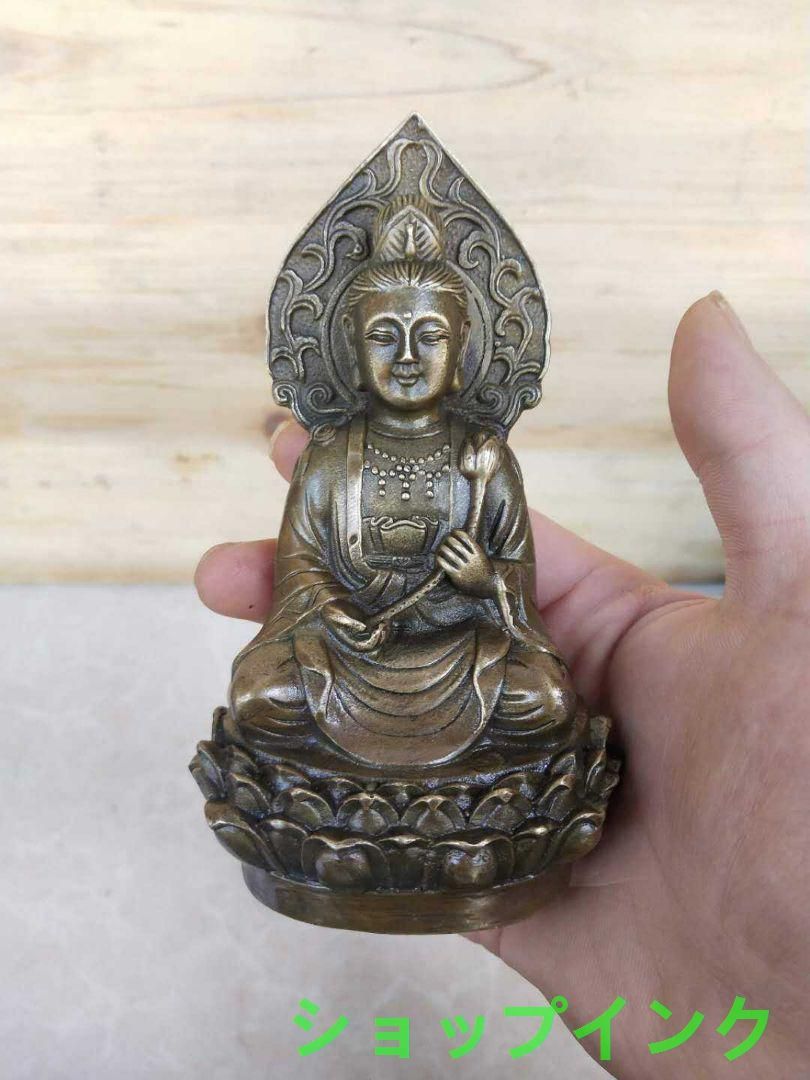 銅細工 仏教美術 座蓮観音 工芸品 装飾品 美術品 置物 仏像 銅製 観音様 開運 風水 重厚 極細工 装飾品 工芸品 美術品