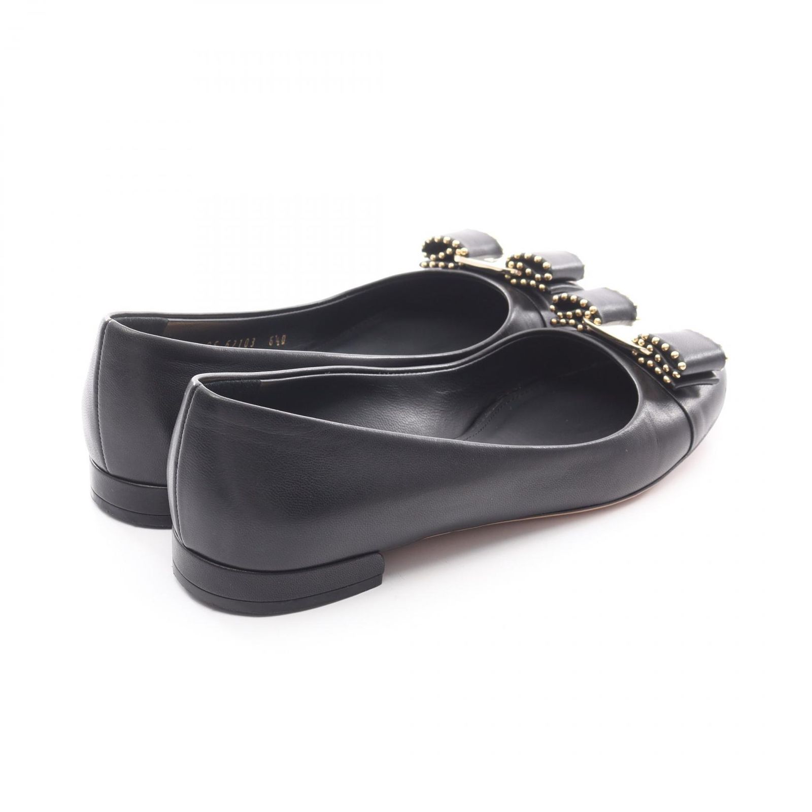 サルヴァトーレフェラガモ Salvatore Ferragamo ヴァラリボン レザー シューズ レディース Used A