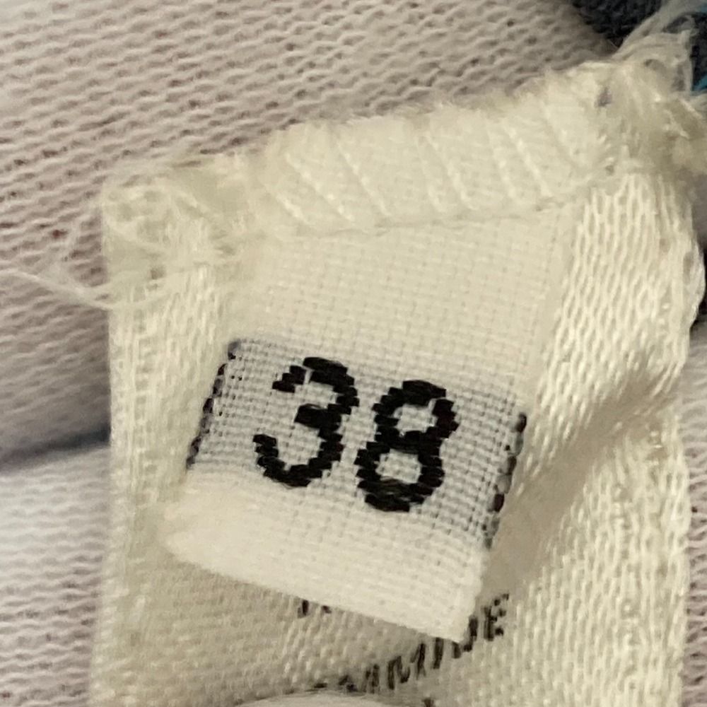 良品 LEONARD レオナール フラワープリント ノースリーブカットソー タンクトップ 38 ブルー×ブラック レディース 古着 中古 USED 良品 LEONARD レオナール フラワープリント ノースリーブカットソー