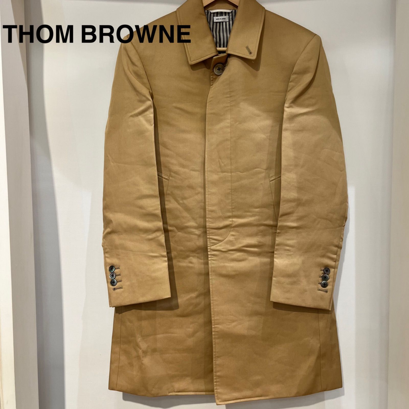 THOM BROWNE トムブラウン ステンカラーコート メンズ | www.agb.md