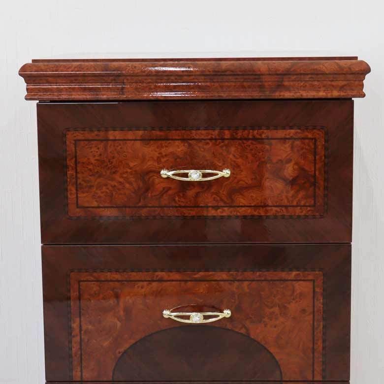 イタリア製2段チェスト（ナイトテーブル）ブラウン フローレンス