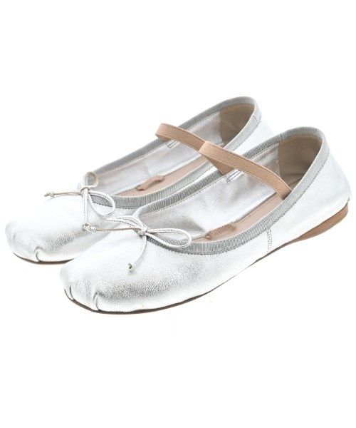 Miu Miu バレエシューズ/オペラシューズ シルバー 2138825E0012 Miu Miu バレエシューズ/オペラシューズ レディース 【古着