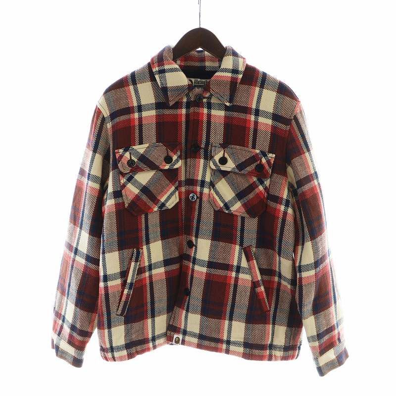 APE CPOジャケットXLサイズ　ラブジェネ アベイシングエイプ A BATHING APE 23AW CHECK CPO JACKET