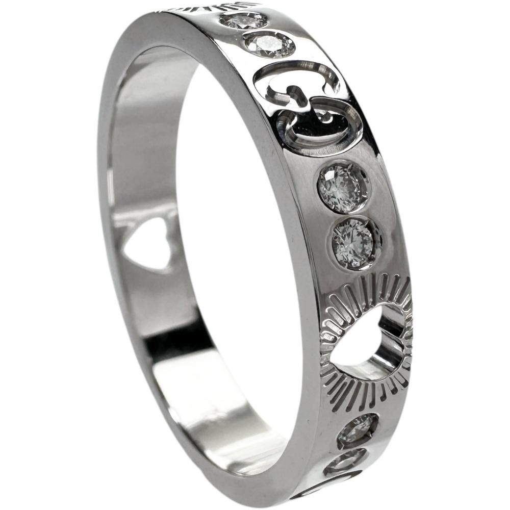 GUCCI 18号 アイコン アモール ハートダイヤモンド リング K18 WG