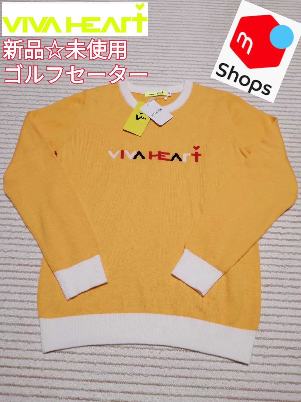 新品未使用ビバハート クルーネックニット セーターレディース M L　秋冬