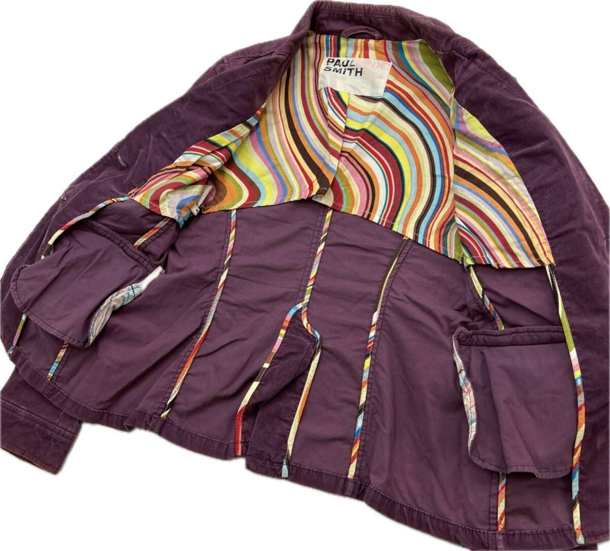 Paul Smith PINK ☆ テーラードジャケット コットン ピケ パープル