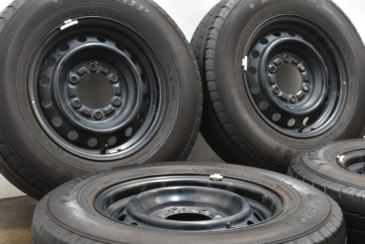 トヨタ 200 ハイエース 純正 15in 6J 35 PCD139.7 ダンロップ SP175N 195 80R15 LT レジアスエース 流用 ノーマル戻しに