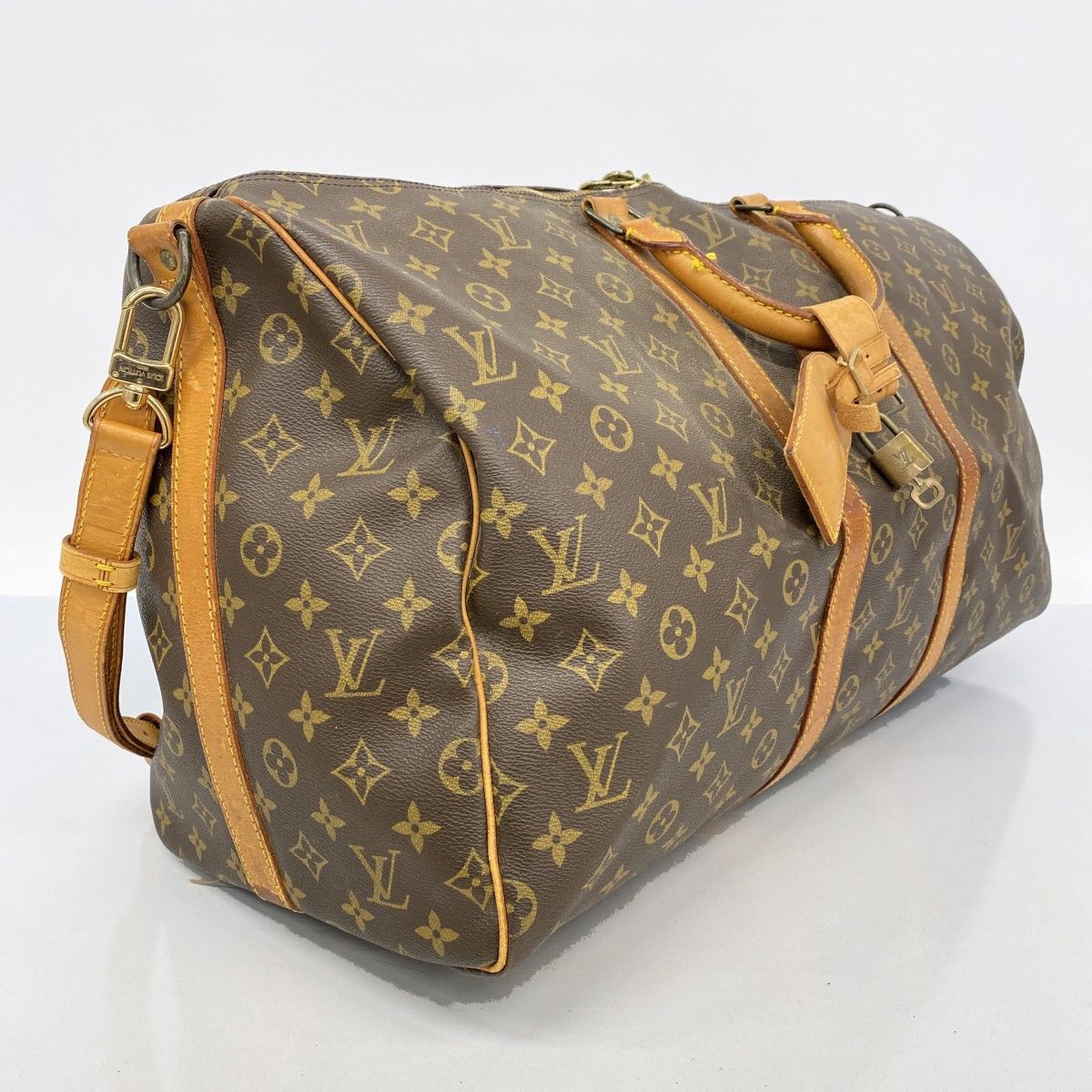 5id4774-h ルイヴィトン ボストンバッグ モノグラム キーポルバンドリエール55 M41414 ブラウン メンズ レディース ユニセックス