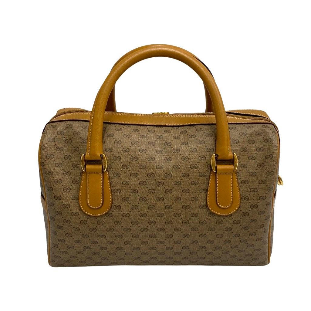 GUCCI オールドグッチ ミニボストンバッグ GGスプリーム 茶色