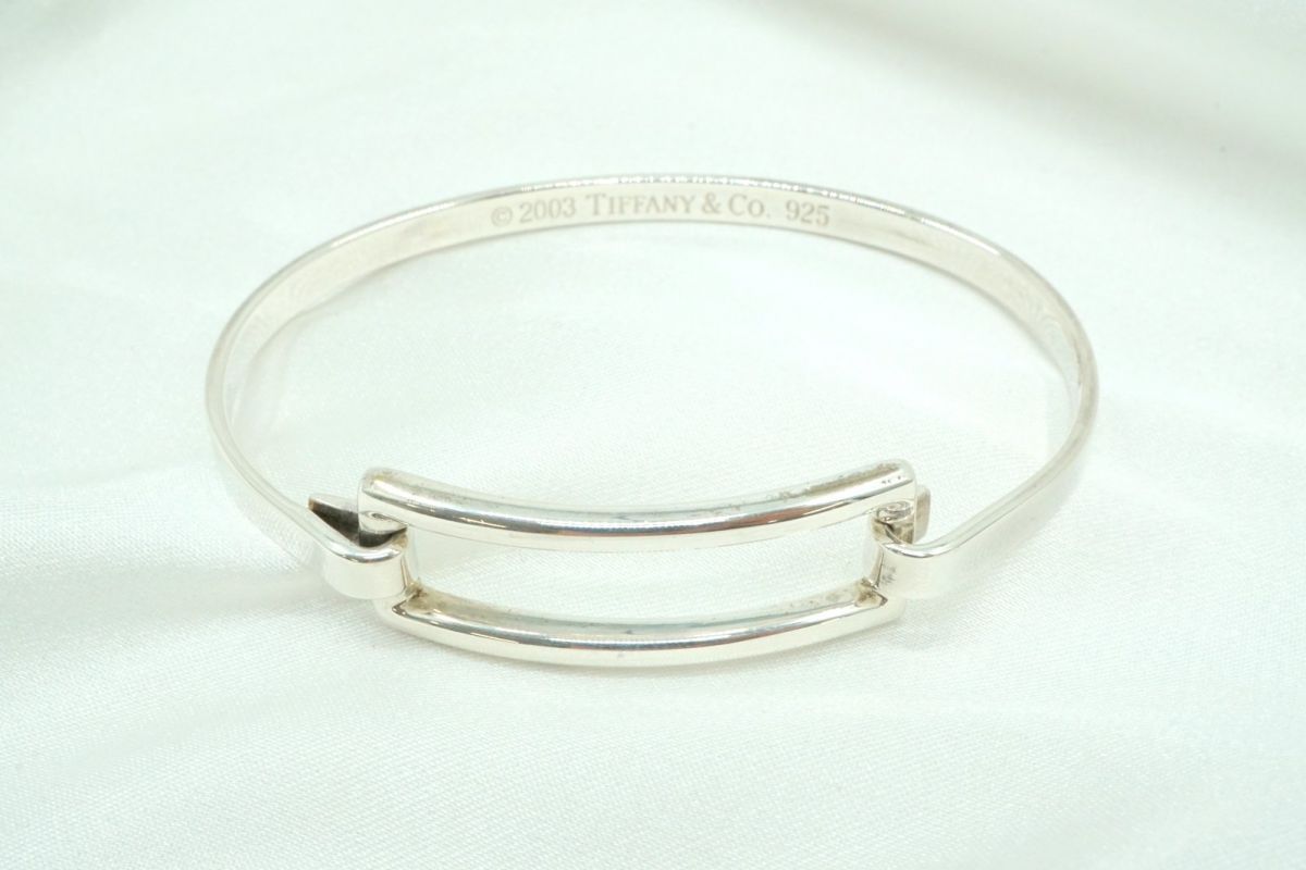 TIFFANY&Co. ティファニー レクタングル オープンスクエア バングル