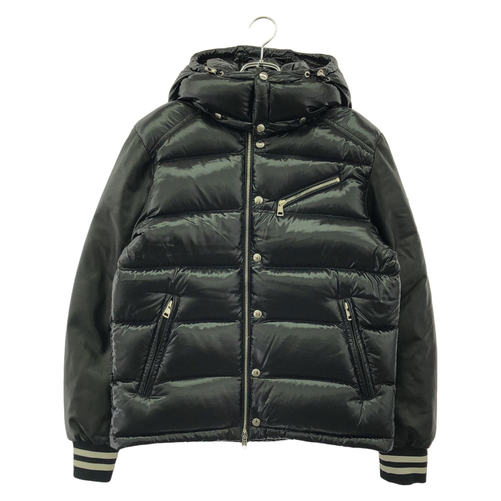 MONCLER モンクレール VERCORS 袖レザー ダウンジャケット ブラック ダウンジャケット