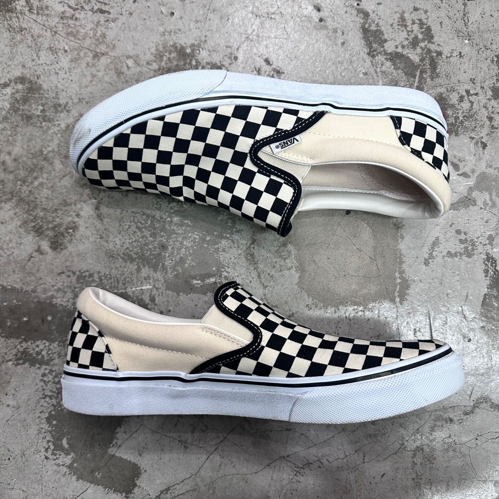 VANS SLIP ON BLK/WHT CHECK チェッカー スリッポン スニーカー