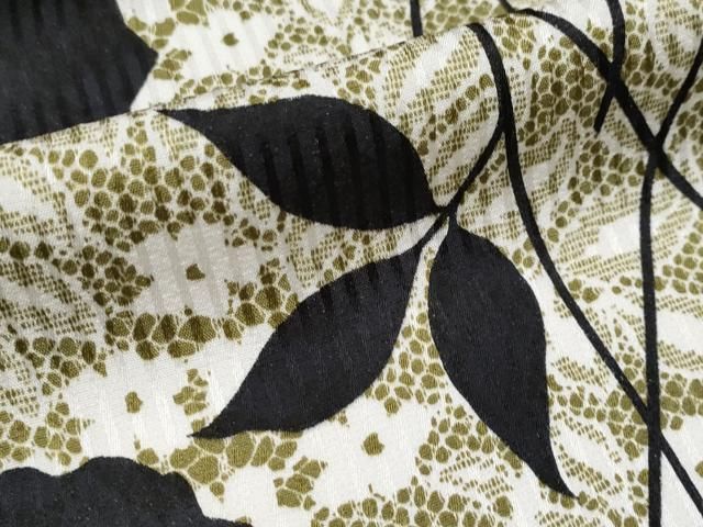 平和屋本店□極上 キモノデザイナー 斉藤上太郎 小紋 枝花文 逸品 未  