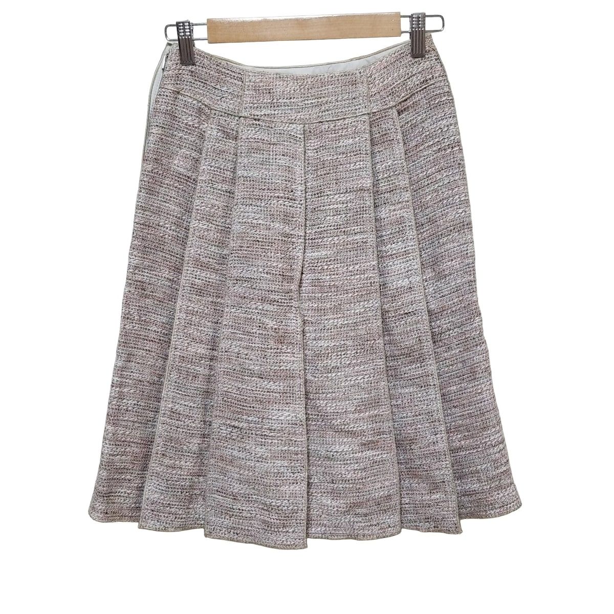 LOUIS VUITTON ひざ丈スカート 紫xグレー(総柄) 4103425F0052 LOUIS VUITTON(ルイヴィトン) スカート サイズ34 S レディース美