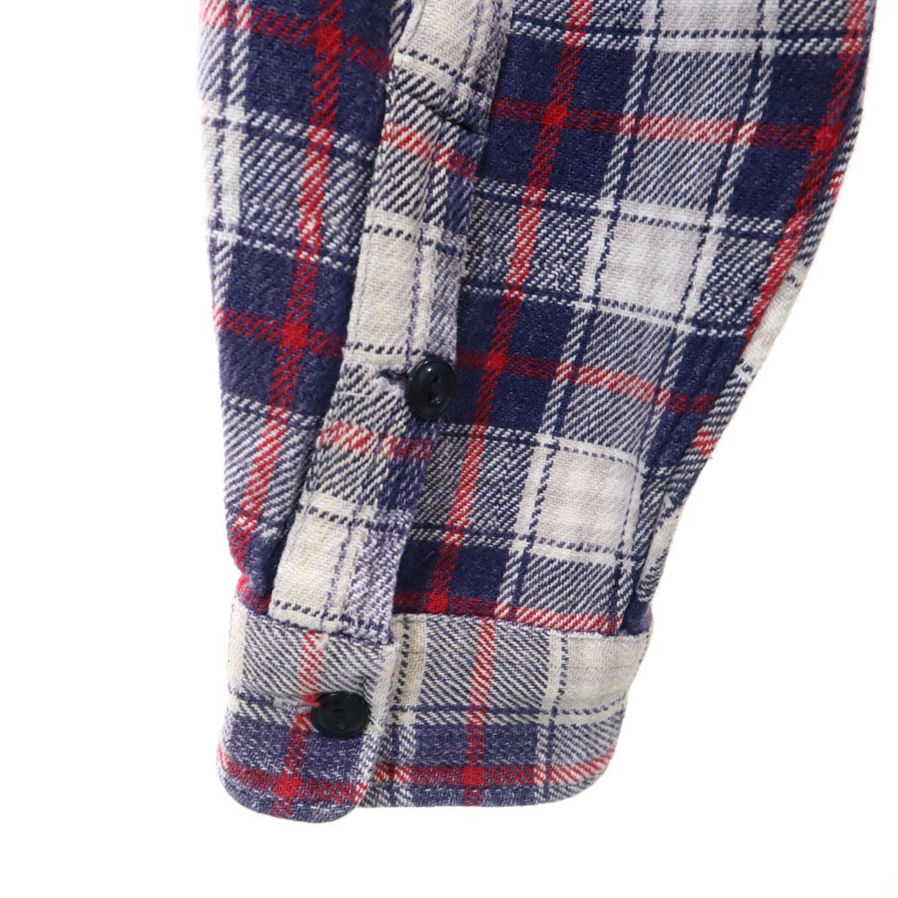 RRL / 長袖シャツ/XL/コットン/ブルー/チェック/90s/三ツ星タグ RRL 90s 初期タグ 赤3星 オールド チェック柄 長袖 シャツ XL ネイビー