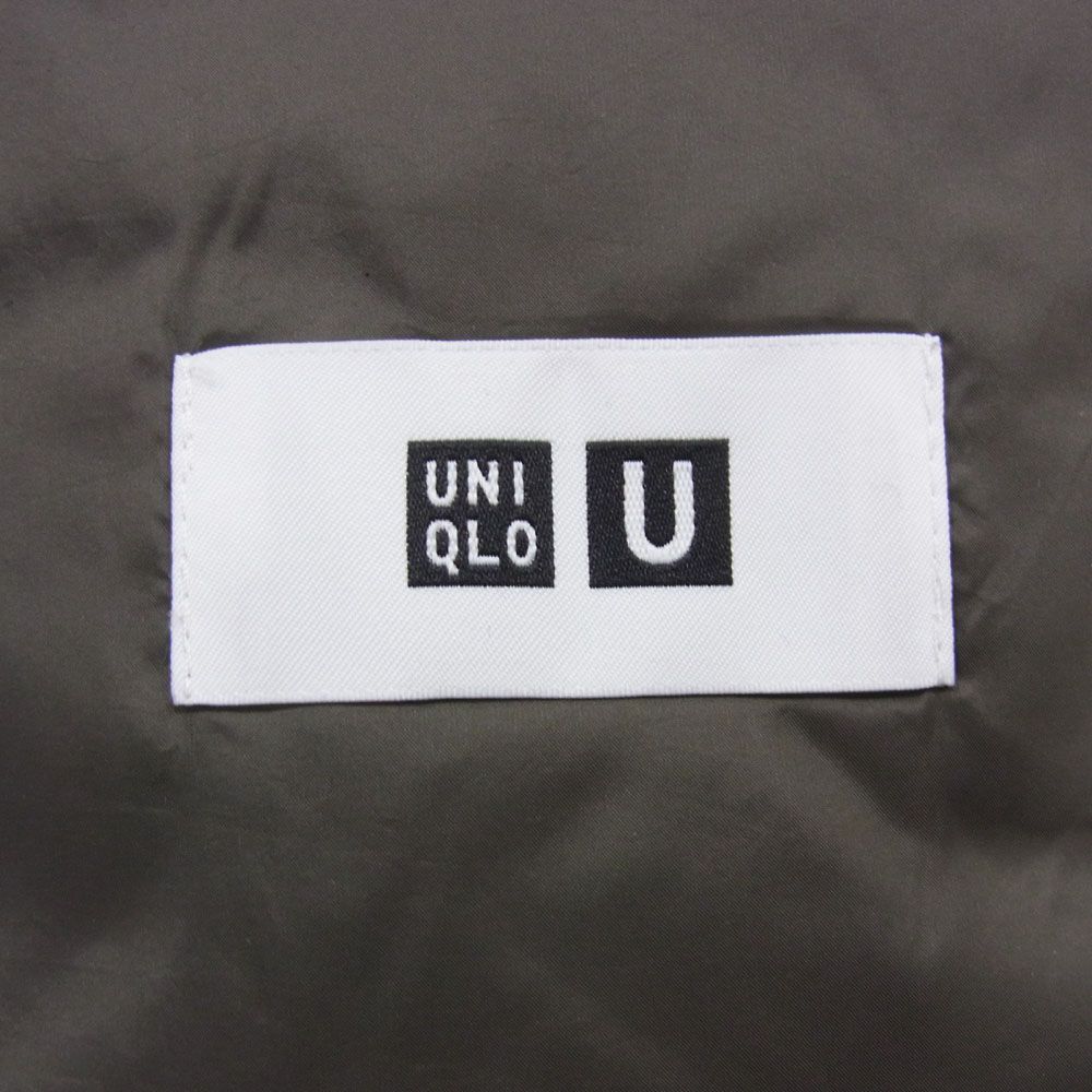 美品●Uniqlo U ユニクロ ユー ダウン ジャケット ノーカラー ライト インナー メンズ XS ミリタリー Christophe Lemaire 311-436751