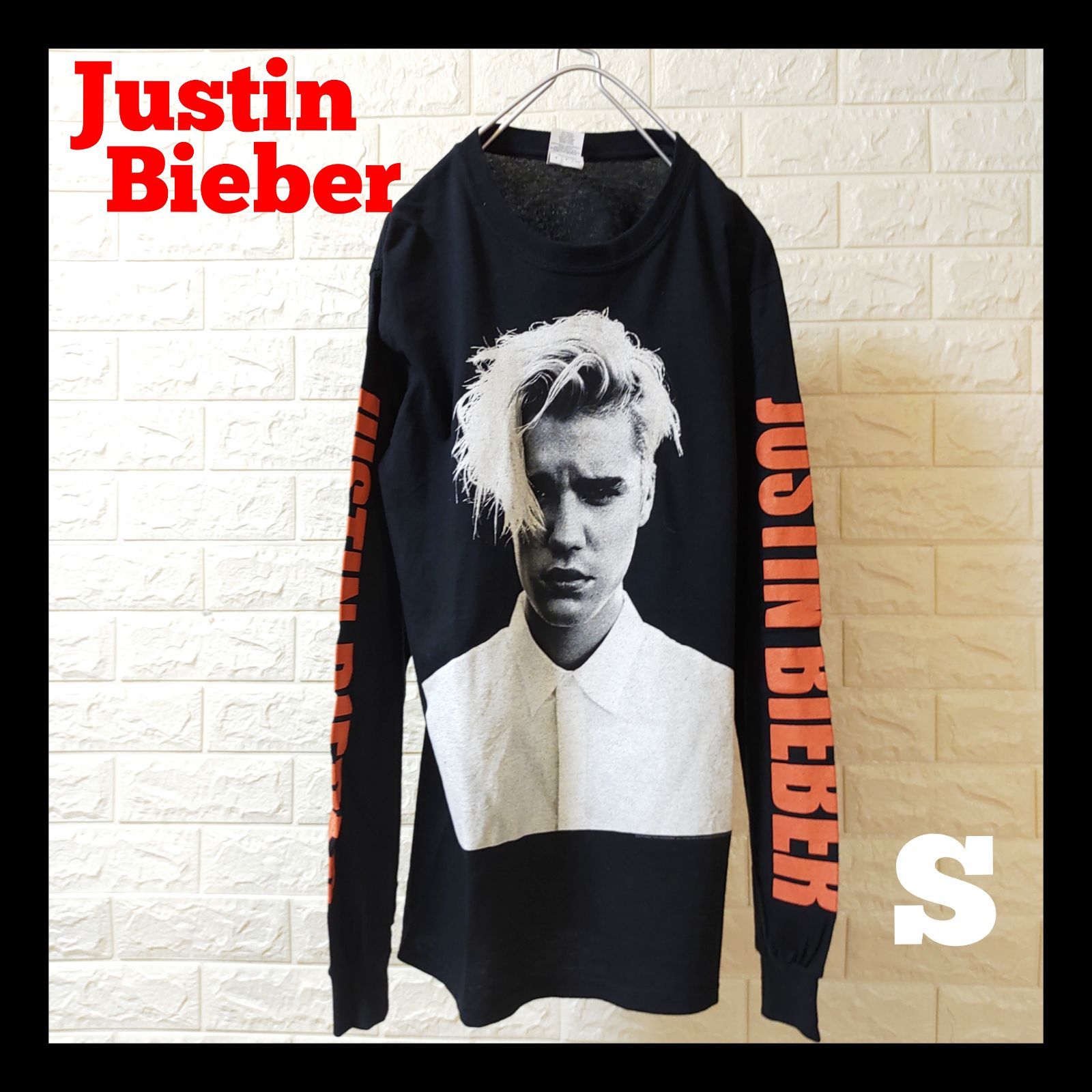 ジャスティン・ビーバー　Justin Bieber　長袖Tシャツ　ブラック　XL