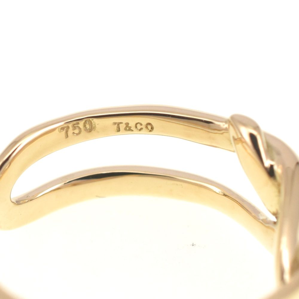 ティファニー TIFFANY&Co. クロスライン リング サイズ53/JP13 K18YG