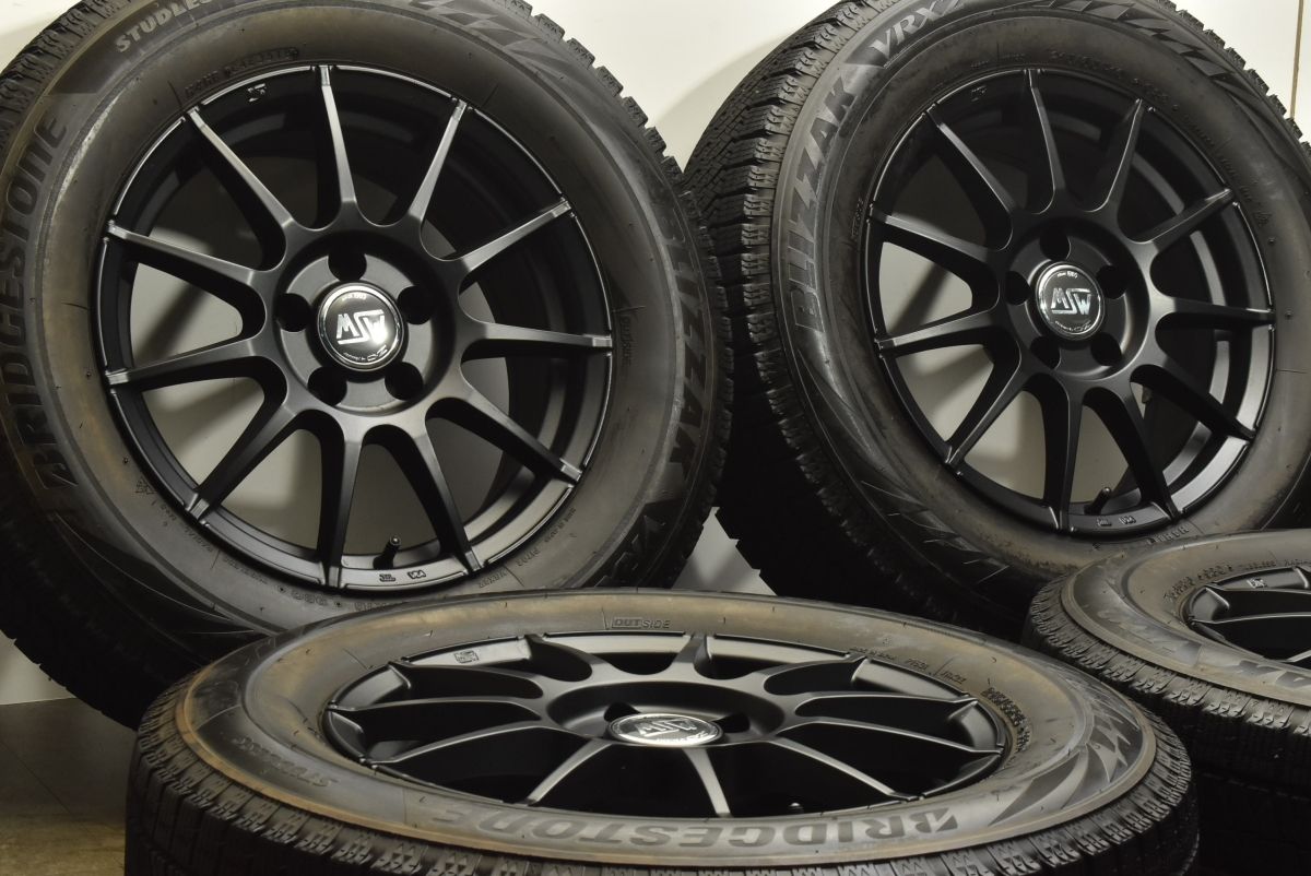 バリ溝 良好品 MSW85 16in 6.5J 30 PCD112 ブリヂストン ブリザックVRX2 215 65R16 フォルクスワーゲン 5N ティグアン アウディ 8U Q3